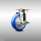Service Caster 4 Inch 316SS Blue Polyurethane Wheel Swivel Top Plate Caster with Brake SCC SCC-SS31620S414-PPUB-BLUE-TLB - alternate 3